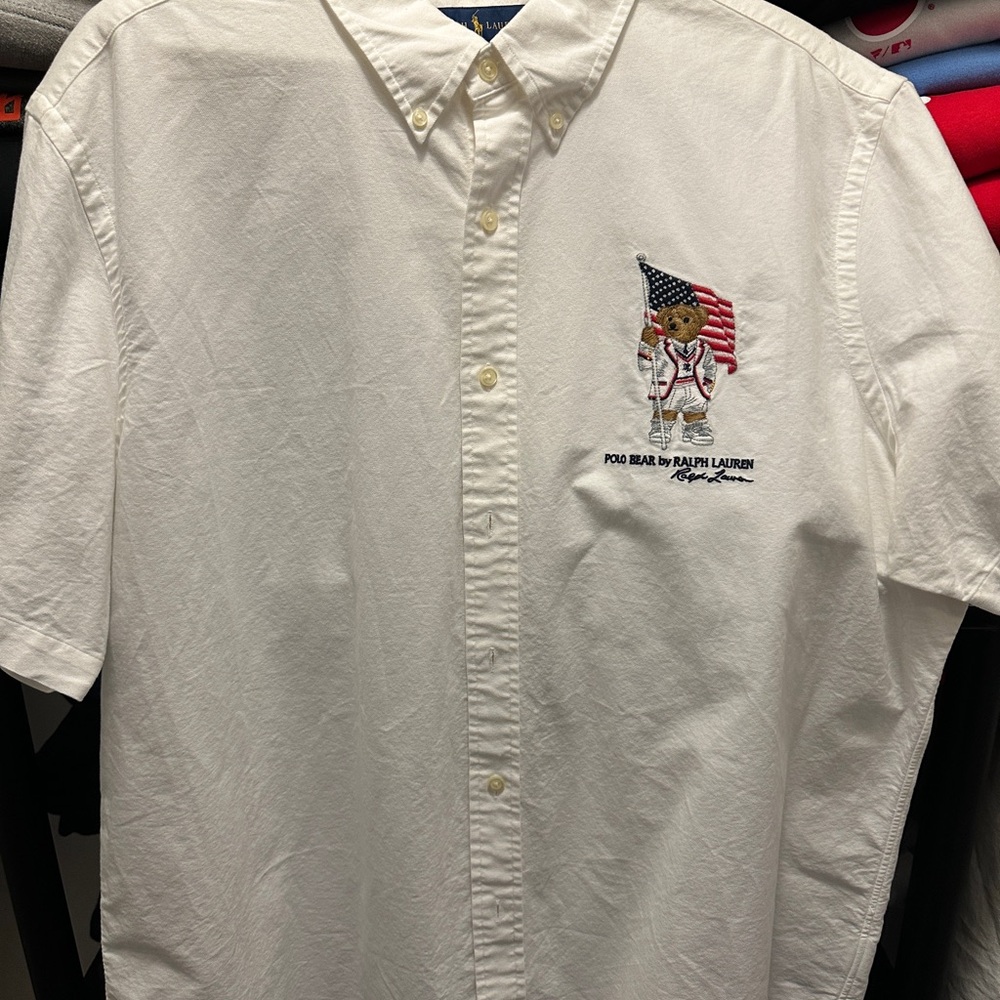 Polo Bear by  Ralph Lauren Cream Casual Button Down Shirt; never worn